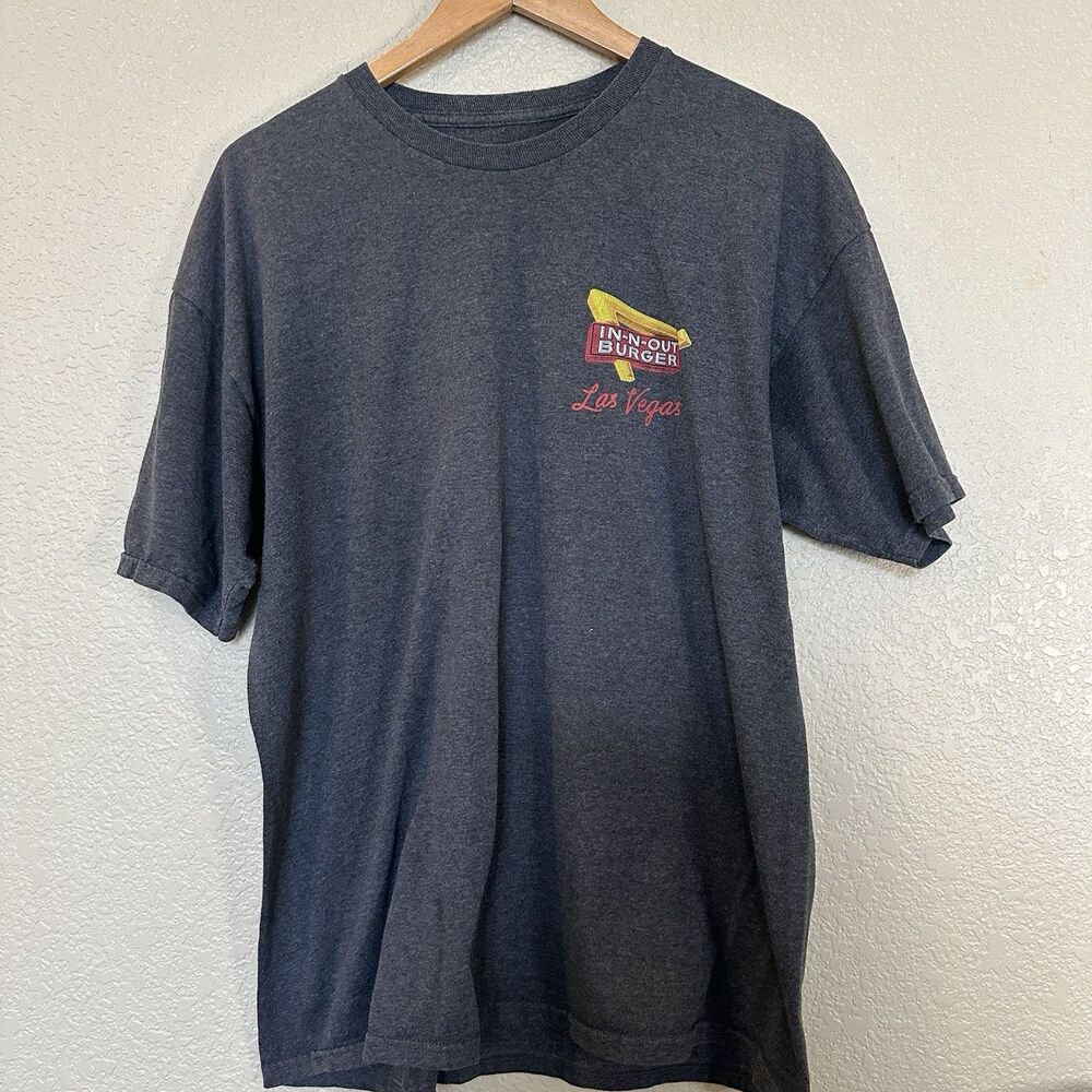 In And Out Burger‎ Las Vegas Grey Tshirt Men Womens XL Palm trees Beach